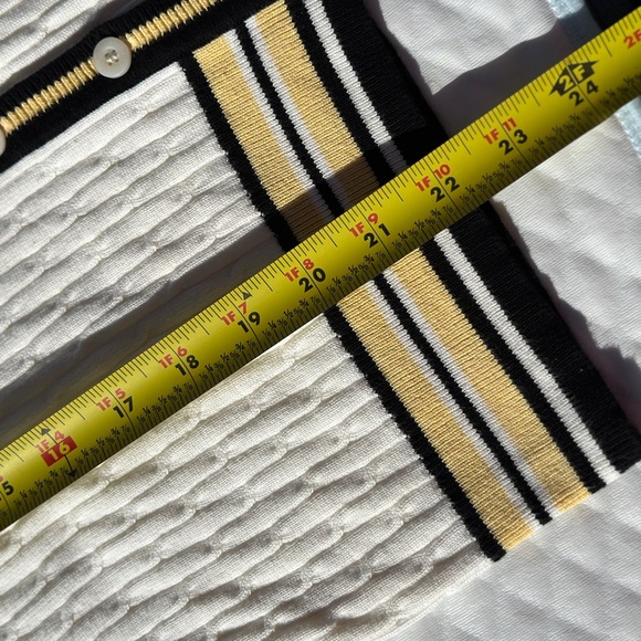 *Lizgolf by Liz Claiborne* Ivory Knit V-Neckline
Button Down Sweater/Cardigan - Picture 8 of 10